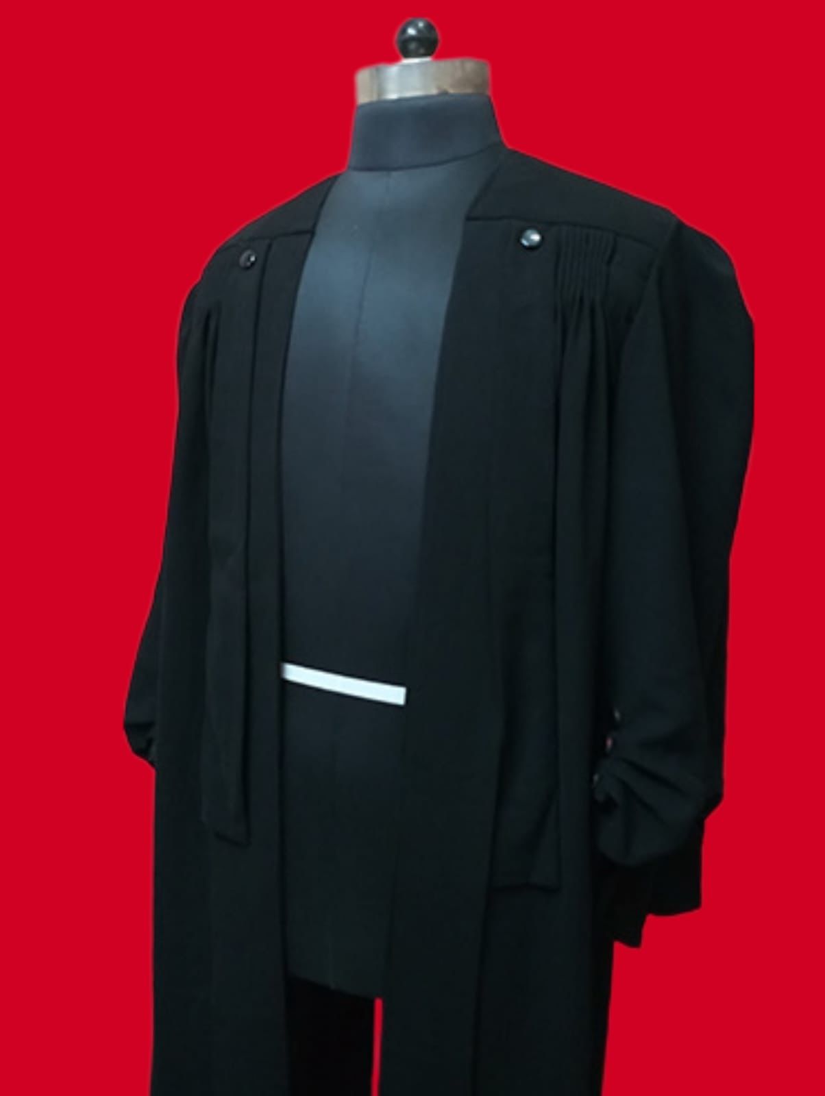 Lawyer's jet Black Gown (specially made for Advocates)