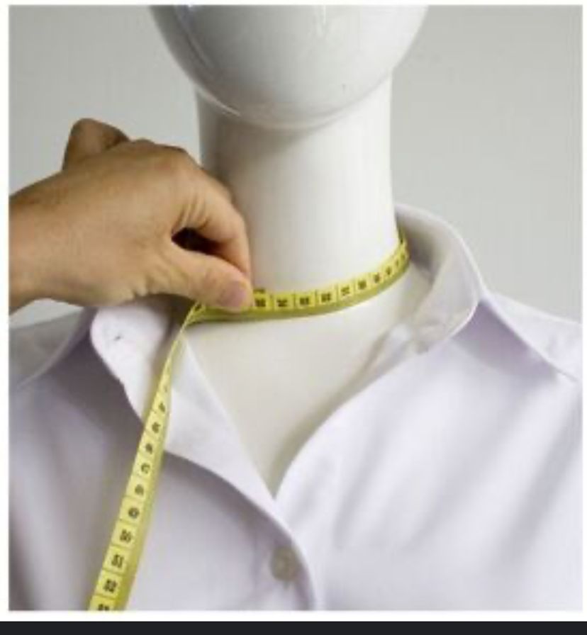 Ladies collar with band Normal button type(white) at all Sizes