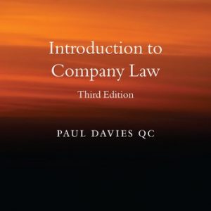 Introduction to Company Law Third Edition.Paul Davies