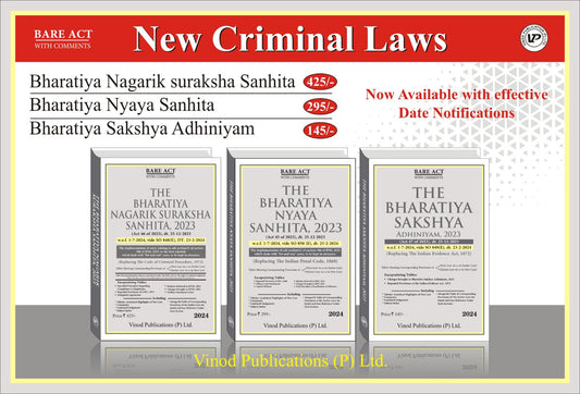 Criminal Laws Combo Offer, BNS,BNSS,BSA