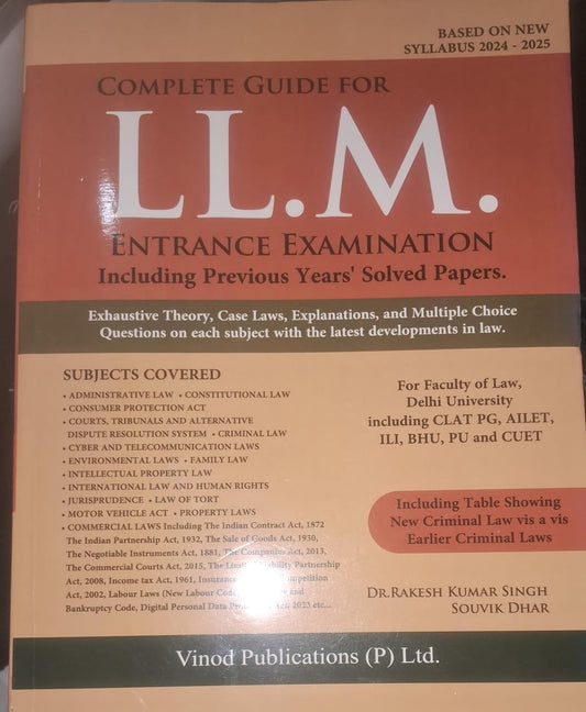 L.L.M Entrance Examination Complete Guide