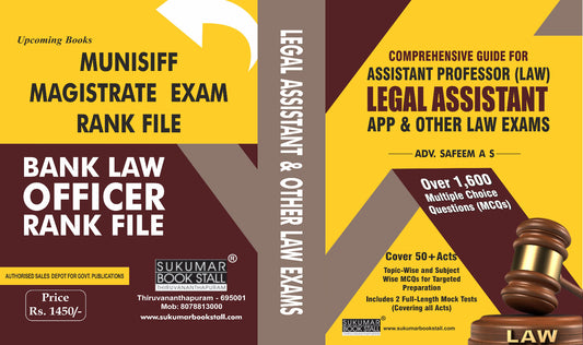 Comprehensive Guide For Assistant Professor(LAW) Legal Assistant, APP & Other Law Exams.