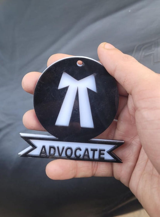 Hanging Car Tag Acrylic Embossed Both side for car decoration (3x4'inch)