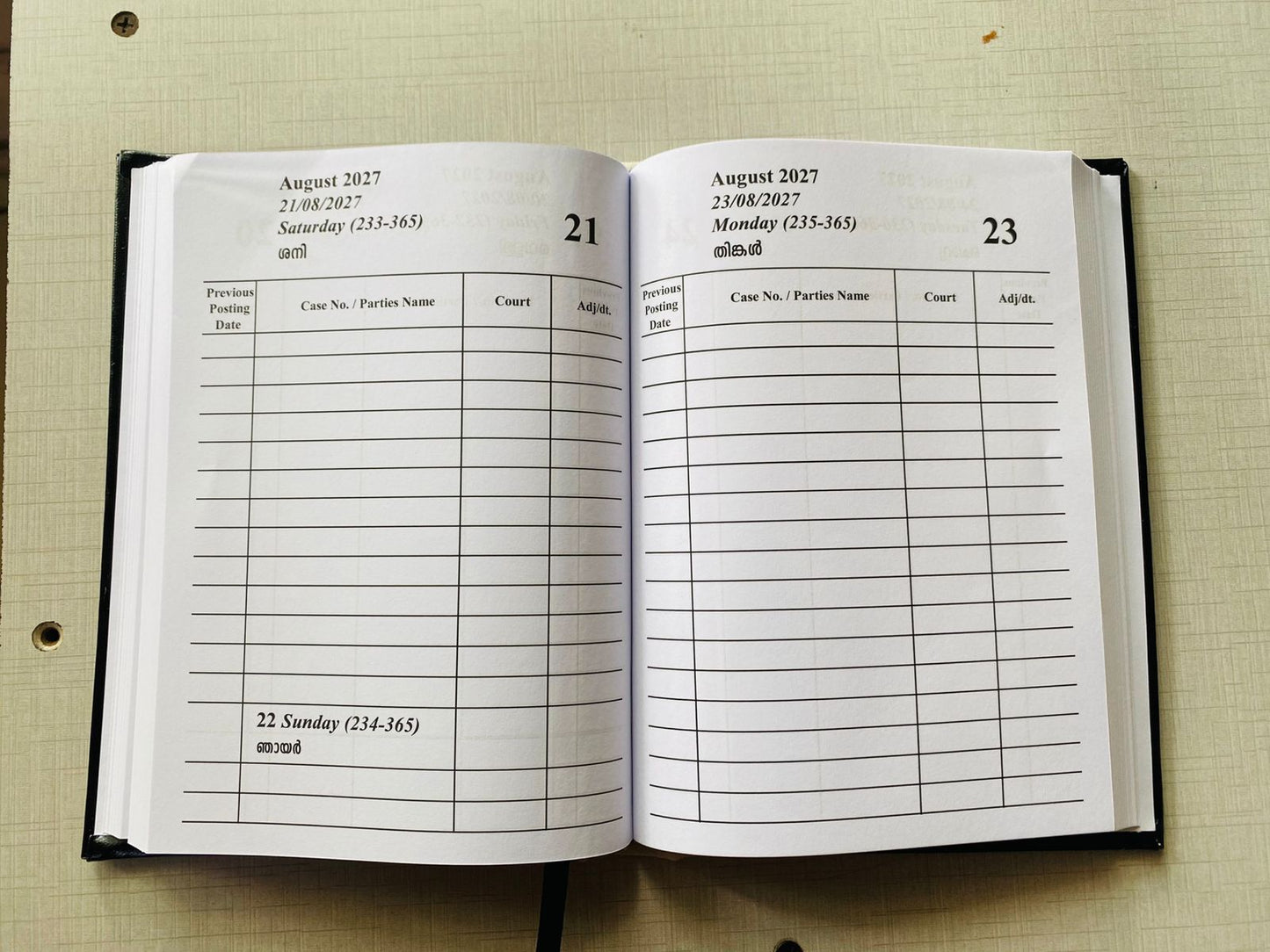 LEGAL DIARY HALF SIZE-2027-2028 HB
