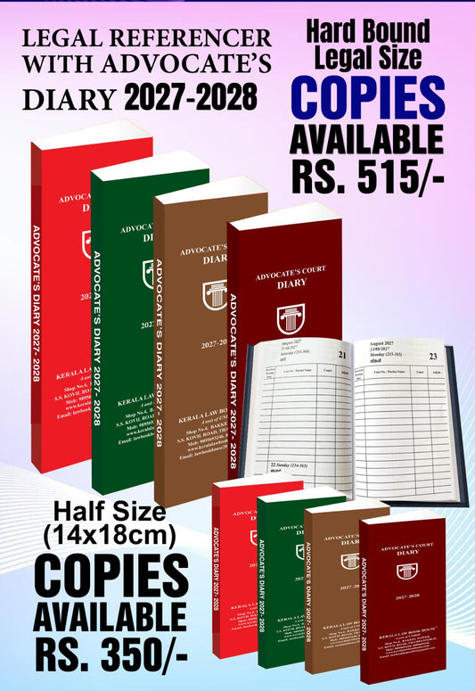 LEGAL DIARY HALF SIZE-2027-2028 HB