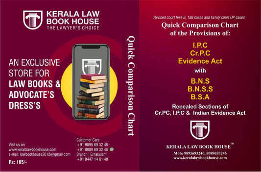 QUICK COMPARISON I.P.C,Cr.P.C,Evidence Act with B.N.S,B.N.S.S,B.S.A